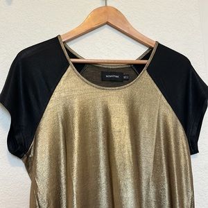 Metallic colorblock top